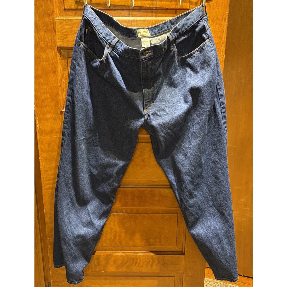 L.L. Bean Standard Fit Dark Blue Cotton Denim Jeans 134770 Men's Sz 44 x 32